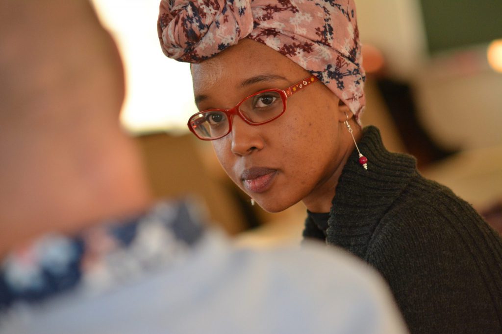 Nasra Islan fra Somalia representerte FN-organisasonen "UN Women" under kurset på Nansen Fredssenter i desember.